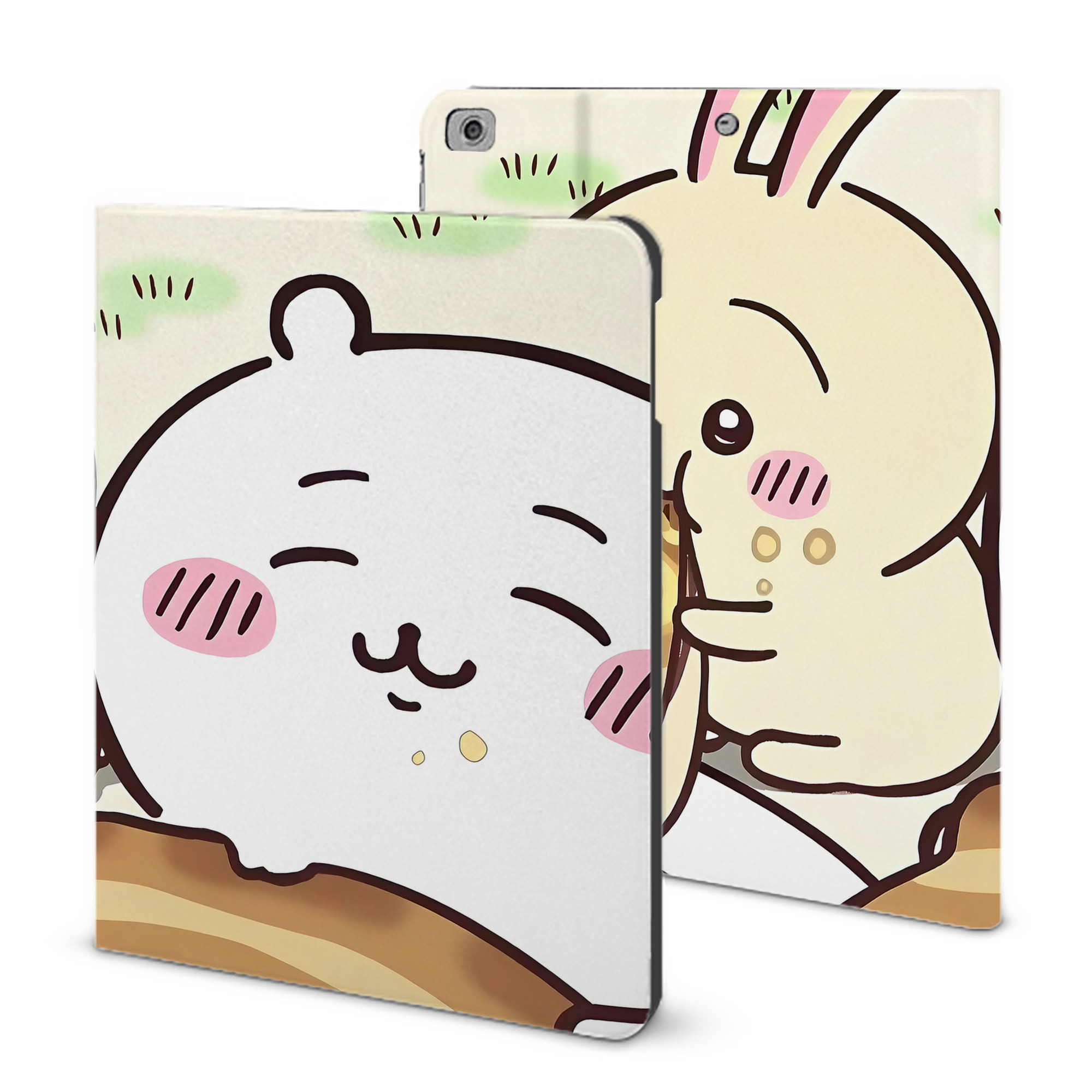 （画像用） ちいかわ Chii-kawa IPad ケース ブック型 PUレザー TPU 耐衝撃 軽量 薄型 ペン収納なし 全面保護 IPad 各モデル対応